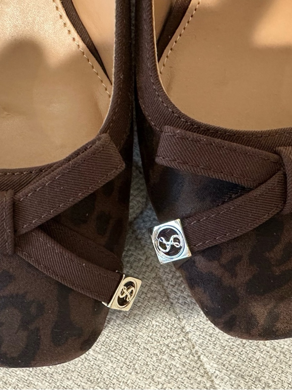 Sam & Libby size 8 Giselle Brown slingback leopard pattern pumps - Picture 8 of 10